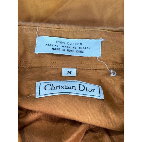 Christian Dior Mens Orange Long Sleeve Button-Down Shirt M - Picture 4 of 9